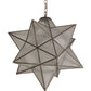 Meyda Lighting Moravian Star 24" Brushed Nickel Pendant Light With Clear Seeded Shade Glass