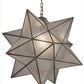 Meyda Lighting Moravian Star 24" Brushed Nickel Pendant Light With Clear Seeded Shade Glass