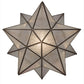 Meyda Lighting Moravian Star 24" Brushed Nickel Pendant Light With Clear Seeded Shade Glass