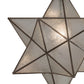 Meyda Lighting Moravian Star 24" Brushed Nickel Pendant Light With Clear Seeded Shade Glass