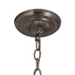 Meyda Lighting Moravian Star 24" Brushed Nickel Pendant Light With Clear Seeded Shade Glass