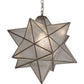 Meyda Lighting Moravian Star 24" Brushed Nickel Pendant Light With Clear Seeded Shade Glass