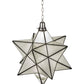 Meyda Lighting Moravian Star 24" LED Brushed Nickel Pendant Light With Milky White Art Shade Glass