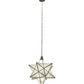 Meyda Lighting Moravian Star 24" LED Brushed Nickel Pendant Light With Milky White Art Shade Glass