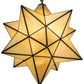 Meyda Lighting Moravian Star 25" 3-Light Oil Rubbed Bronze Cascading Pendant Light With Beige Iridescent Shade Glass