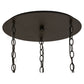 Meyda Lighting Moravian Star 25" 3-Light Oil Rubbed Bronze Cascading Pendant Light With Beige Iridescent Shade Glass