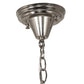 Meyda Lighting Moravian Star 250854 18" Brushed Nickel Pendant Light With White Art Shade Glass