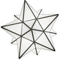 Meyda Lighting Moravian Star 250854 18" Brushed Nickel Pendant Light With White Art Shade Glass