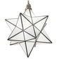 Meyda Lighting Moravian Star 250854 18" Brushed Nickel Pendant Light With White Art Shade Glass