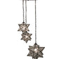 Meyda Lighting Moravian Star 26" 3-Light Oil Rubbed Bronze Cascading Pendant Light With Clear Seeded Shade Glass