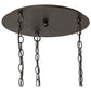 Meyda Lighting Moravian Star 26" 3-Light Oil Rubbed Bronze Cascading Pendant Light With Clear Seeded Shade Glass