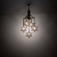 Meyda Lighting Moravian Star 26" 5-Light Mahogany Bronze Chandelier With Clear Seeded Shade Glass