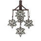 Meyda Lighting Moravian Star 26" 5-Light Mahogany Bronze Chandelier With Clear Seeded Shade Glass