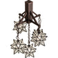 Meyda Lighting Moravian Star 26" 5-Light Mahogany Bronze Chandelier With Clear Seeded Shade Glass