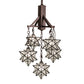 Meyda Lighting Moravian Star 26" 5-Light Mahogany Bronze Chandelier With Clear Seeded Shade Glass