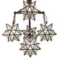 Meyda Lighting Moravian Star 26" 5-Light Mahogany Bronze Chandelier With Clear Seeded Shade Glass