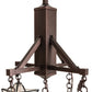 Meyda Lighting Moravian Star 26" 5-Light Mahogany Bronze Chandelier With Clear Seeded Shade Glass
