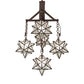 Meyda Lighting Moravian Star 26" 5-Light Mahogany Bronze Chandelier With Clear Seeded Shade Glass
