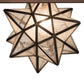 Meyda Lighting Moravian Star 30" 2-Light Mahogany Bronze Flush Mount Light With Clear Seeded Shade Glass