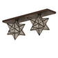 Meyda Lighting Moravian Star 30" 2-Light Mahogany Bronze Flush Mount Light With Clear Seeded Shade Glass