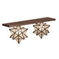 Meyda Lighting Moravian Star 30" 2-Light Mahogany Bronze Flush Mount Light With Clear Seeded Shade Glass