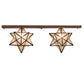 Meyda Lighting Moravian Star 30" 2-Light Mahogany Bronze Flush Mount Light With Clear Seeded Shade Glass