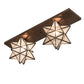 Meyda Lighting Moravian Star 30" 2-Light Mahogany Bronze Flush Mount Light With Clear Seeded Shade Glass