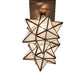 Meyda Lighting Moravian Star 30" 2-Light Mahogany Bronze Flush Mount Light With Clear Seeded Shade Glass