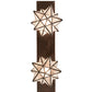 Meyda Lighting Moravian Star 30" 2-Light Mahogany Bronze Flush Mount Light With Clear Seeded Shade Glass