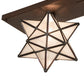 Meyda Lighting Moravian Star 30" 2-Light Mahogany Bronze Flush Mount Light With Clear Seeded Shade Glass