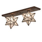 Meyda Lighting Moravian Star 30" 2-Light Mahogany Bronze Flush Mount Light With Clear Seeded Shade Glass