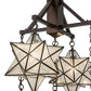 Meyda Lighting Moravian Star 30" 5-Light Mahogany Bronze Chandelier With Clear Seeded Shade Glass