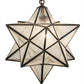 Meyda Lighting Moravian Star 30" 5-Light Mahogany Bronze Chandelier With Clear Seeded Shade Glass