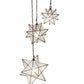 Meyda Lighting Moravian Star 36" 3-Light Oil Rubbed Bronze Cascading Pendant Light With Clear Seeded Shade Glass