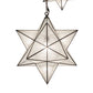 Meyda Lighting Moravian Star 36" 3-Light Oil Rubbed Bronze Cascading Pendant Light With Clear Seeded Shade Glass