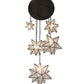Meyda Lighting Moravian Star 36" 5-Light Timeless Bronze Cascading Pendant Light With Clear Seeded Shade Glass