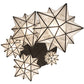 Meyda Lighting Moravian Star 36" 5-Light Timeless Bronze Cascading Pendant Light With Clear Seeded Shade Glass