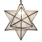 Meyda Lighting Moravian Star 36" 5-Light Timeless Bronze Cascading Pendant Light With Clear Seeded Shade Glass