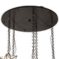 Meyda Lighting Moravian Star 36" 5-Light Timeless Bronze Cascading Pendant Light With Clear Seeded Shade Glass