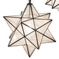 Meyda Lighting Moravian Star 37" 5-Light Timeless Bronze Cascading Pendant Light With Clear Seeded Shade Glass