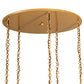 Meyda Lighting Moravian Star 45" 5-Light Sahara Gold Cascading Pendant Light With Clear Seeded Shade Glass