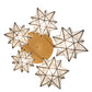 Meyda Lighting Moravian Star 45" 5-Light Sahara Gold Cascading Pendant Light With Clear Seeded Shade Glass