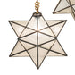Meyda Lighting Moravian Star 45" 5-Light Sahara Gold Cascading Pendant Light With Clear Seeded Shade Glass