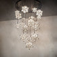 Meyda Lighting Moravian Star 72" 19-Light Oil Rubbed Bronze Cascading Chandelier With Clear Seeded Shade Glass
