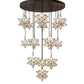 Meyda Lighting Moravian Star 72" 19-Light Oil Rubbed Bronze Cascading Chandelier With Clear Seeded Shade Glass
