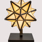 Meyda Lighting Moravian Star 8" Craftsman Brown Wall Sconce With Beige Iridescent Shade Glass
