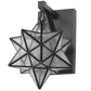 Meyda Lighting Moravian Star 9" Black On Brass Wall Sconce With Clear Seeded Shade Glass