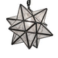Meyda Lighting Moravian Star 9" Craftsman Brown Solar Black Mini Pendant Light With Clear Seeded Art Shade Glass