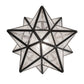 Meyda Lighting Moravian Star 9" Craftsman Brown Solar Black Mini Pendant Light With Clear Seeded Art Shade Glass