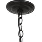 Meyda Lighting Moravian Star 9" Craftsman Brown Solar Black Mini Pendant Light With Clear Seeded Art Shade Glass